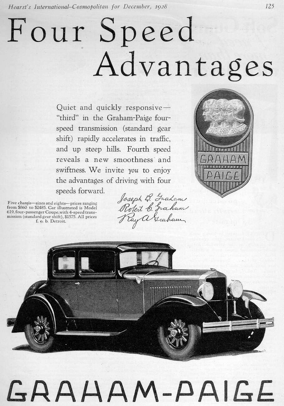 1929 Graham-Paige Auto Advertising